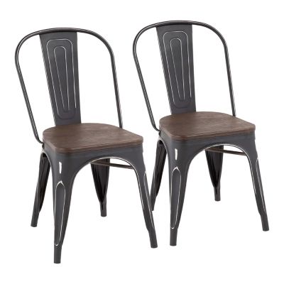 LumiSource Oregon Dining Chair - Set of 2, Brown