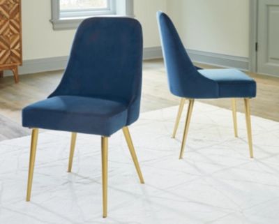 Trishcott Dining Chair (Set of 2), Blue