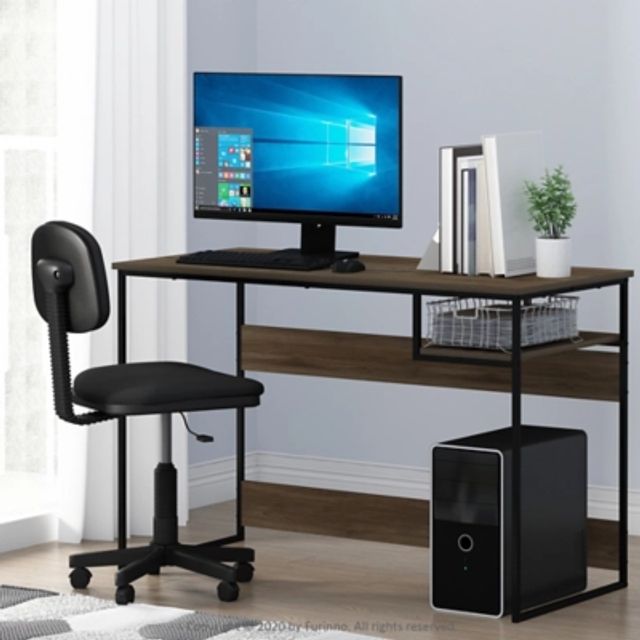 Furinno Jaya Compact Computer Study Desk, Black