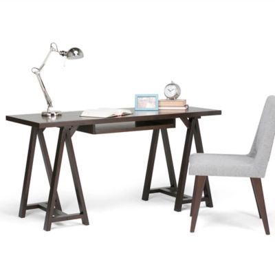 Simpli Home Sawhorse 60" Wooden Office Desk