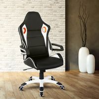 Techni Mobili Racing Style Office Chair, Black