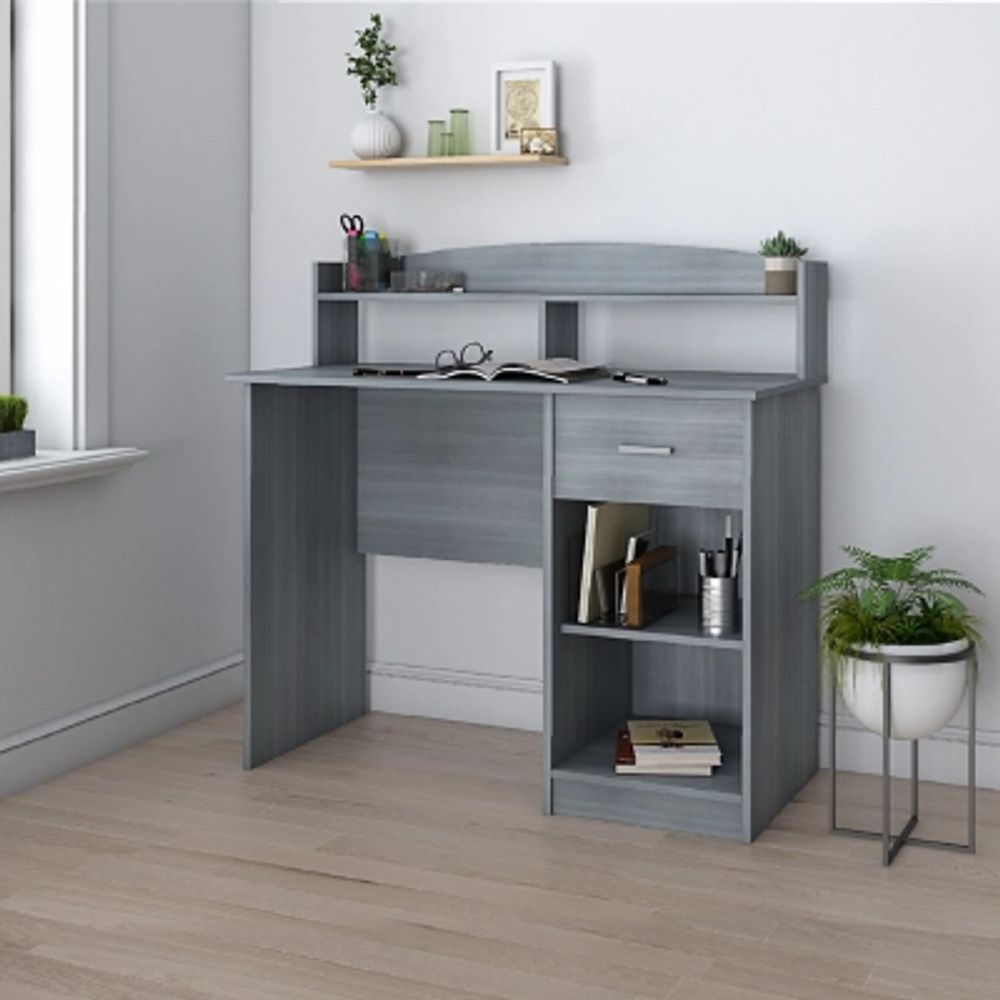 Modern Office Desk with Storage Gray - Techni Mobili