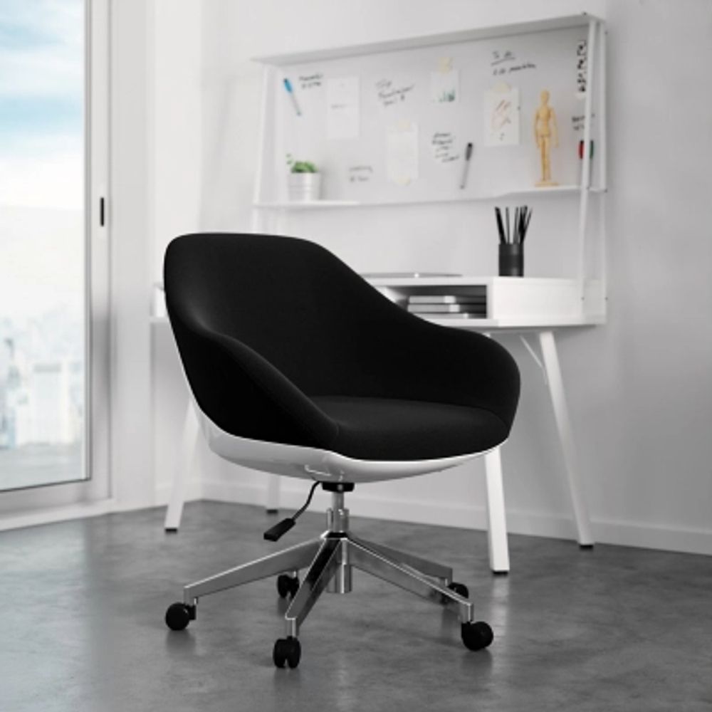Techni Mobili Home Office Upholstered Task Chair, Black