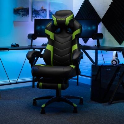 RESPAWN 110 Pro Racing Style Gaming Chair with Built-in Footrest Leather