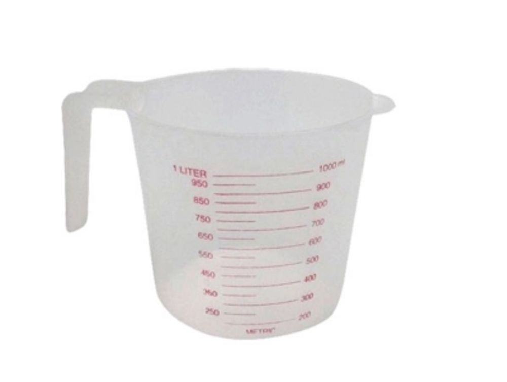 Measuring Cup, I Liter Plastic, Clear