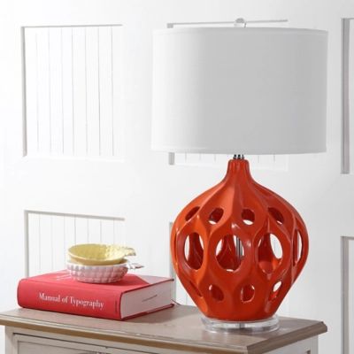 Ceramic Table Lamp, Orange