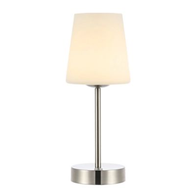 JONATHAN Y Carson 12.75" Modern Minimalist Iron Rechargeable Integrated LED Table Lamp, /White