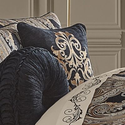 J. Queen New York Windham Square Embellished Decorative Pillow - Black