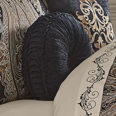 J. Queen New York Windham Square Embellished Decorative Pillow - Black