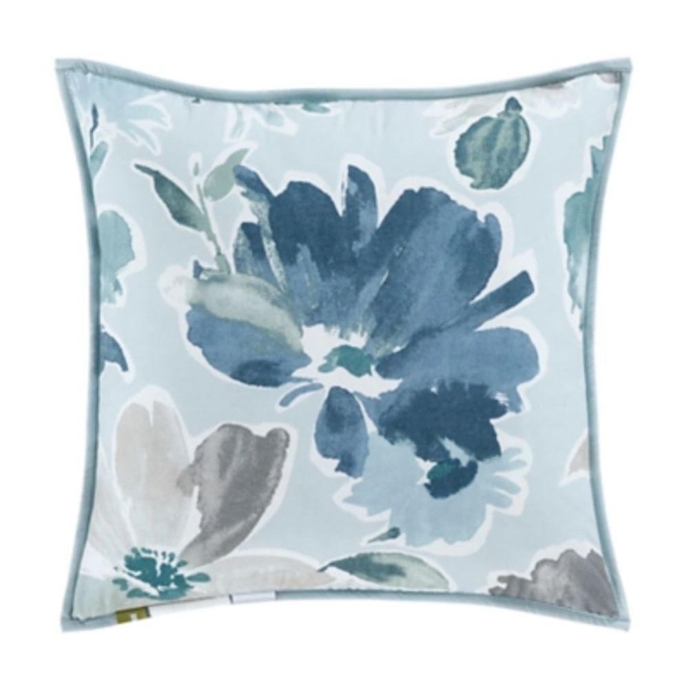 J. by J. Queen New York Mikayla Square Throw Pillow - Blue - 18 in