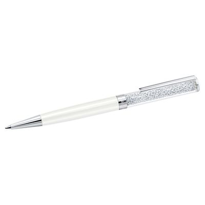 Swarovski Crystalline ballpoint pen, White, Chrome plated
