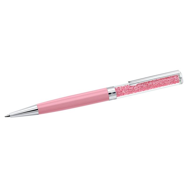 Swarovski Crystalline ballpoint pen, Pink, Chrome plated