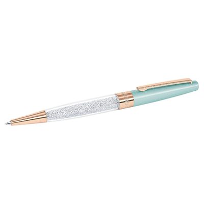 Swarovski Crystalline Stardust Ballpoint Pen, Light Green Rose Gold Plated