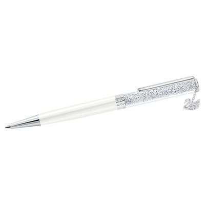 Swarovski Crystalline ballpoint pen, Swan, White, Chrome plated