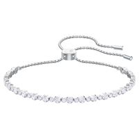Swarovski Subtle Trilogy bracelet, White, Rhodium plated