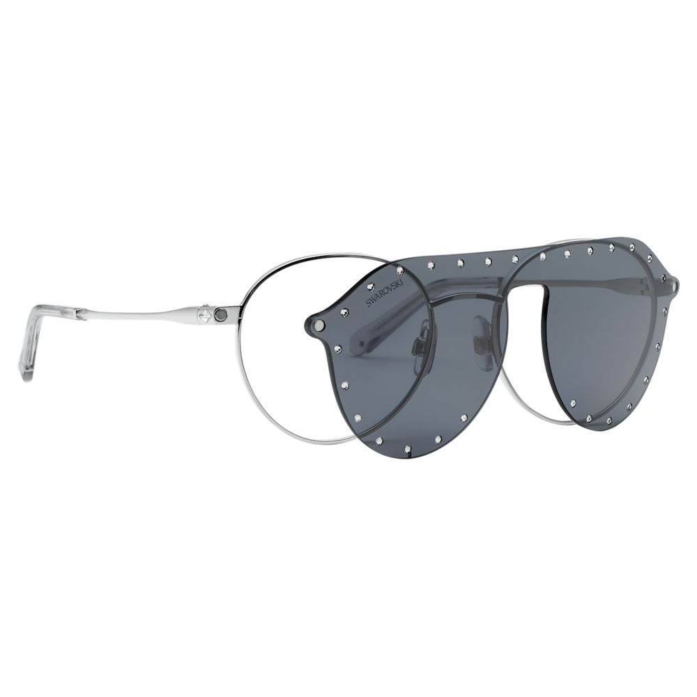 Swarovski Sunglasses with Click-on Mask, SK0275-H 52016, Gray