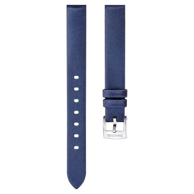 Swarovski 13mm Watch strap, Silk, Blue, Stainless Steel