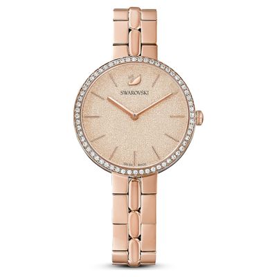 Swarovski Cosmopolitan watch, Metal bracelet, Pink, Rose-gold tone PVD