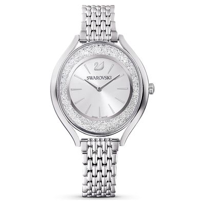 Swarovski Crystalline Aura watch, Metal bracelet, Silver tone, Stainless steel