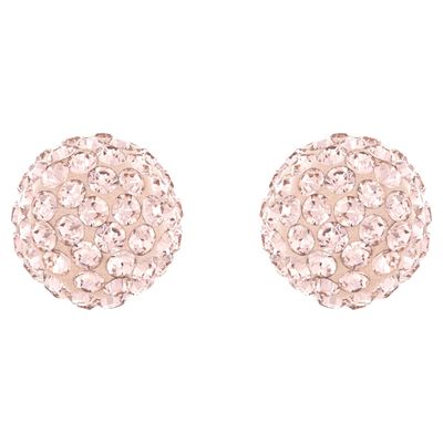 Swarovski Blow pierced earrings, Pink, Rose-gold tone plated