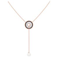 Swarovski Lollypop Y necklace, Multicolored, Rose-gold tone plated