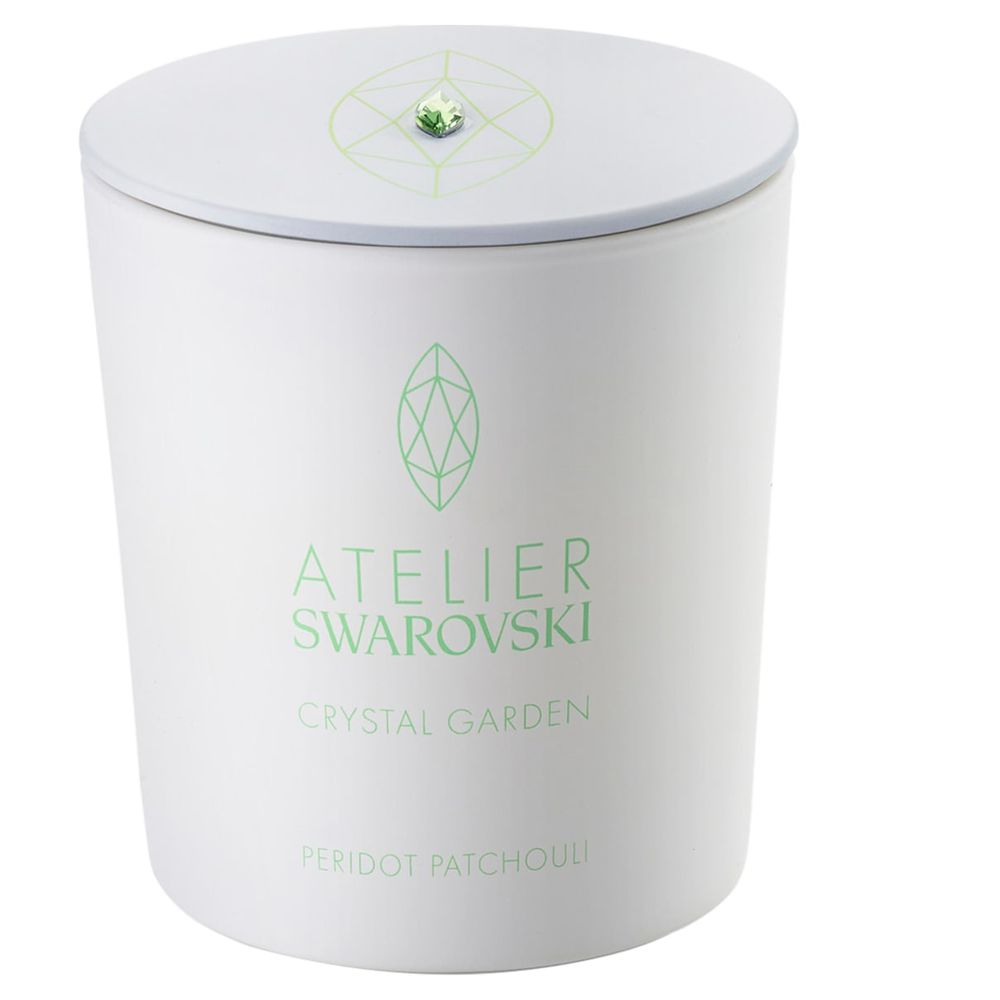 Swarovski Crystal Garden Candle, Green, Peridot Patchouli