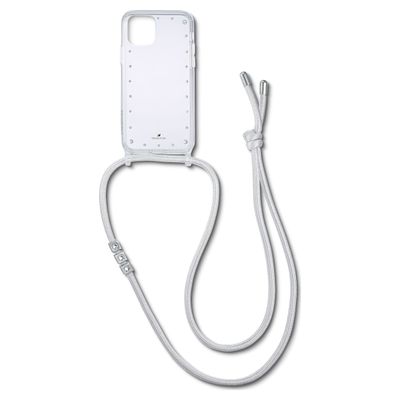 Swarovski Smartphone Necklace Case with Bumper, iPhone® 11 Pro, White