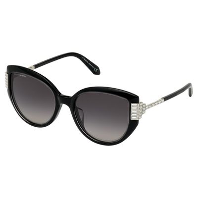 Swarovski Fluid Cat Eye Sunglasses, SK0272-P, Black