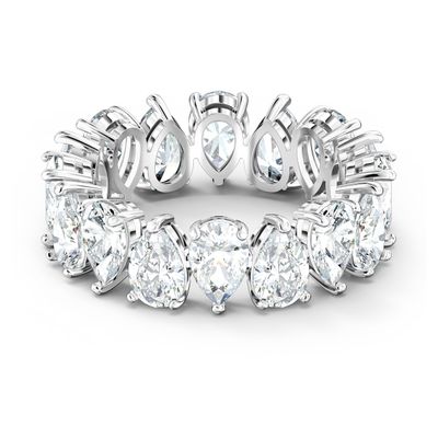 Swarovski Vittore ring, Pear cut crystals, White