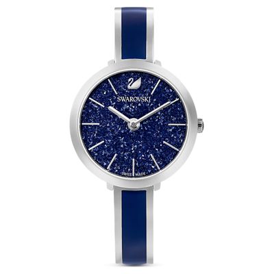 Swarovski Crystalline Delight watch, Metal bracelet, Blue, Stainless steel