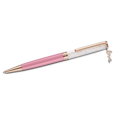 Swarovski Crystalline Love ballpoint pen, Pink, Chrome plated