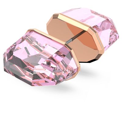 Swarovski Lucent stud earring, Single, Pink, Rose-gold tone plated
