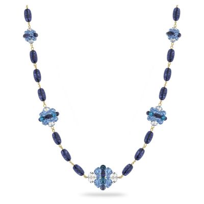 Swarovski Somnia necklace, Blue, Gold-tone plated