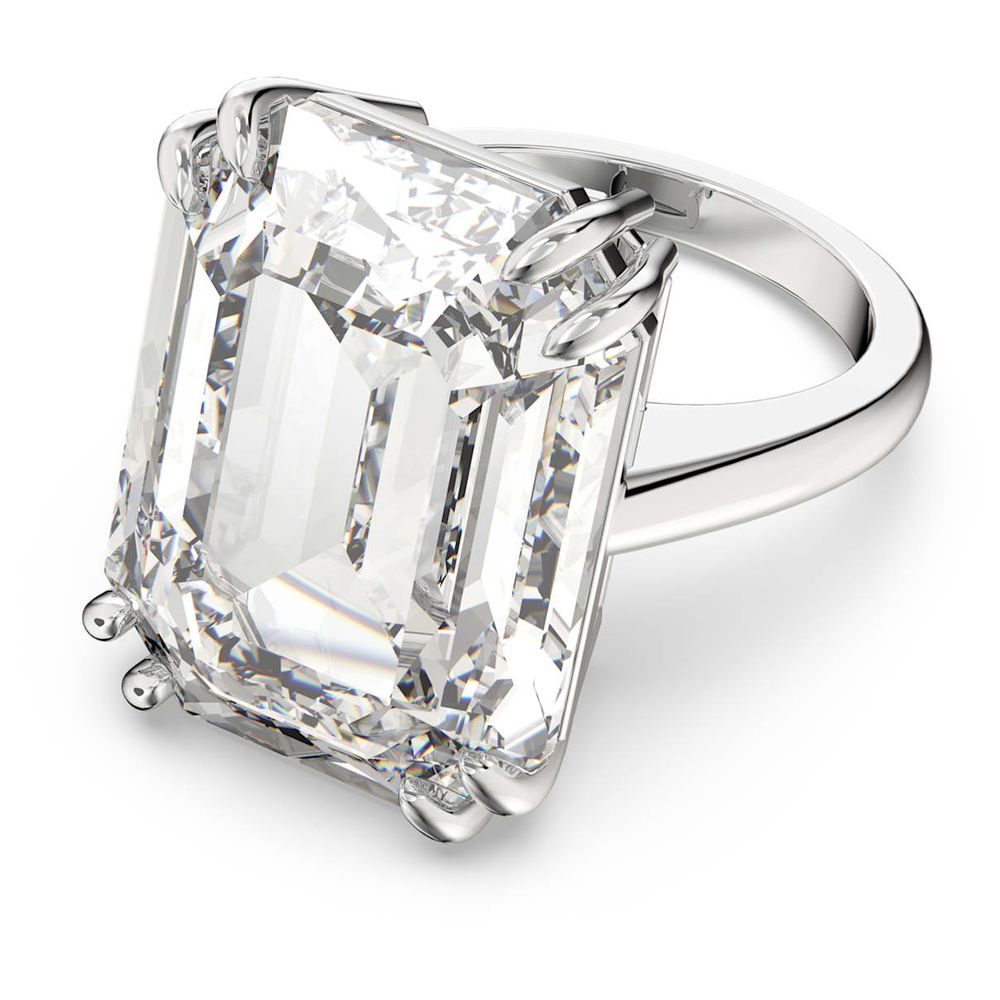 Swarovski Mesmera cocktail ring, Octagon cut crystal, White