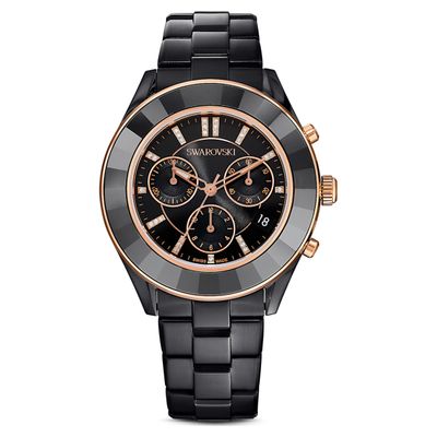 Swarovski Octea Lux Sport watch, Metal bracelet, Black PVD