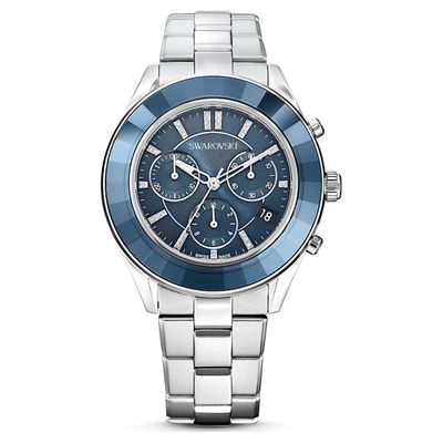 Swarovski Octea Lux Sport watch, Metal bracelet, Blue, Stainless steel
