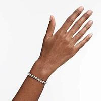 Imber Tennis bracelet, Round cut, White, Rhodium plated by SWAROVSKI