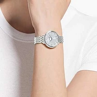 Crystalline Chic watch, Swiss Made, Metal bracelet, Silver Tone, Stainless steel by SWAROVSKI