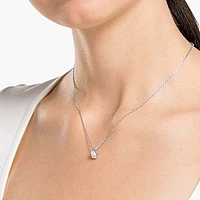 Stilla Attract set, Pear cut, White, Rhodium plated by SWAROVSKI