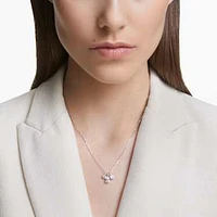 Attract pendant, Mixed cuts, Cluster, White, Rhodium plated by SWAROVSKI