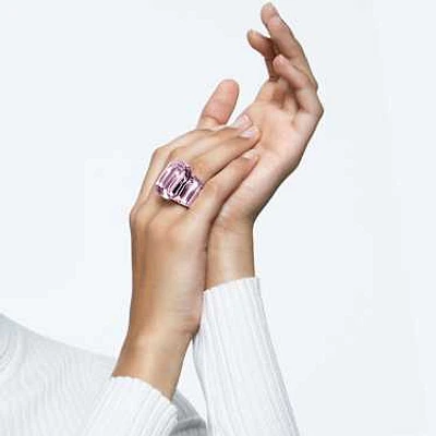 Lucent cocktail ring, Octagon cut, Pink by SWAROVSKI