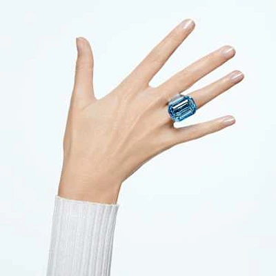 Lucent cocktail ring, Octagon cut, Blue by SWAROVSKI