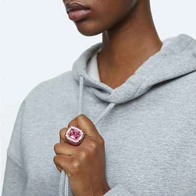 Dulcis cocktail ring, Cushion cut, Pink by SWAROVSKI