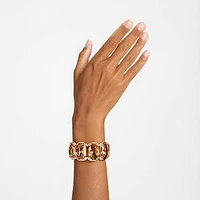 Harmonia cuff, Oversized floating crystals, Gold tone, Gold-tone plated by SWAROVSKI