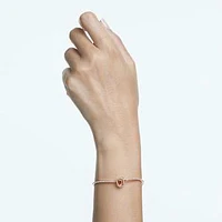 Una bangle, Octagon cut, Pavé, Pink, Rose gold-tone plated by SWAROVSKI