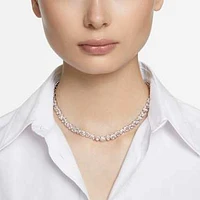 Millenia necklace, Trilliant cut, White, Rhodium plated by SWAROVSKI