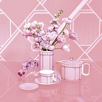 Signum mug with lid, Porcelain, Pink by SWAROVSKI