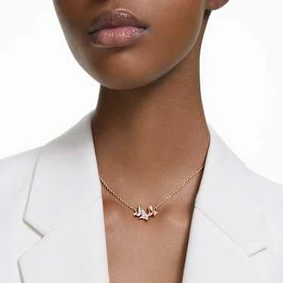 Idyllia Lilia necklace, Butterfly, White