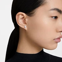 Millenia stud earrings, Pear cut, White, Rhodium plated by SWAROVSKI