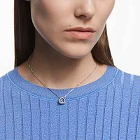 Una necklace, Trilliant cut, Blue, Rhodium plated by SWAROVSKI